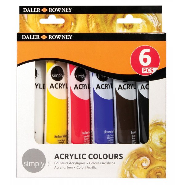 Simply Acrylic setti - 6x75 ml