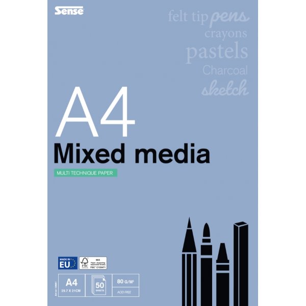 Block Multiteknik A4, 80Gsm, 50 arkkia