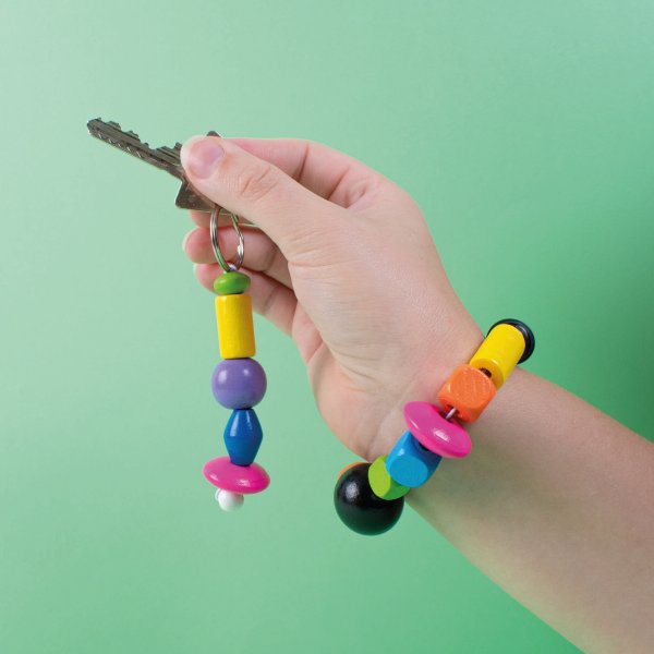 Puiset helmet ämpäriperusväreissä - 190 g Puiset helmet ämpäriperusväreissä - 190 g