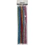 Putkenpuhdistusaine - 6 mm vahvat vrit - glitter - 24 kpl