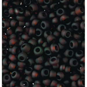 Rocaille helmiä matta läpinäkyvä ø 2,6 mm - tummanruskea Rocaille helmiä matta läpinäkyvä ø 2,6 mm - tummanruskea