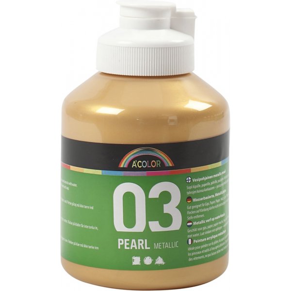 Koulumaali Akryyli - Metalli - kulta - metalli - 500 ml