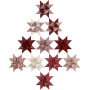Thtinauhat - punainen - glitter, lakka - 6,5+11,5 cm - 40 nauhaa