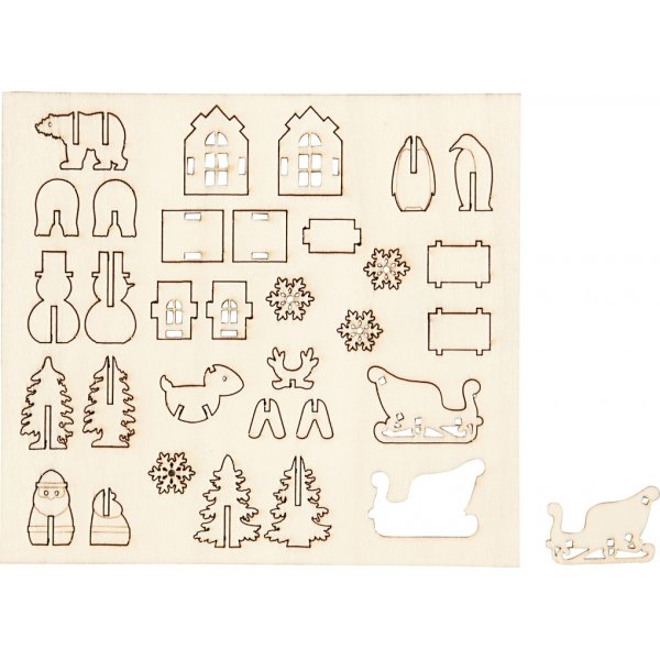 Tee-se-itse puiset hahmot - joulu