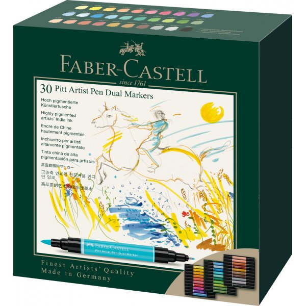 Piirustuskyn - Faber-Castell - Pitt Artist Dual Marker - 30 kpl