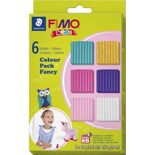 FIMO Kids Clay - tydentvt vrit - 6 x 42 g
