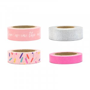 Washi-teippi - 4 kpl - Mix/Love on ilmassa