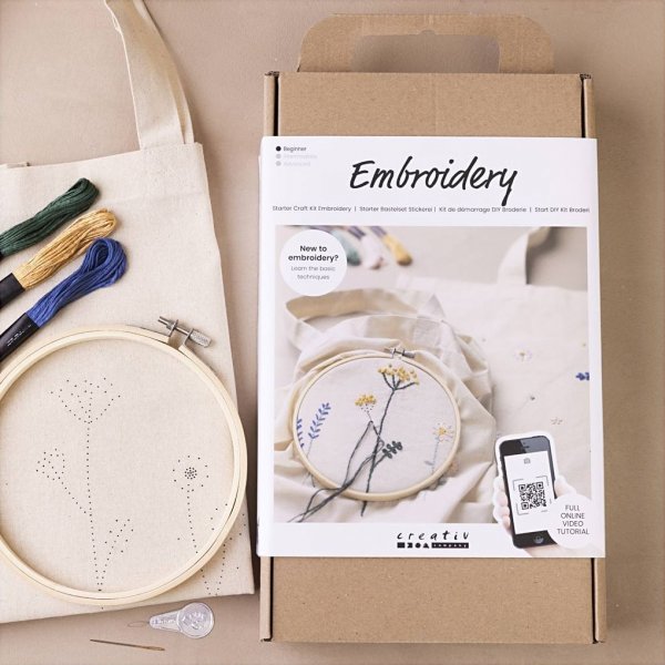 Aloita DIY Kit -kirjonta - kukkia