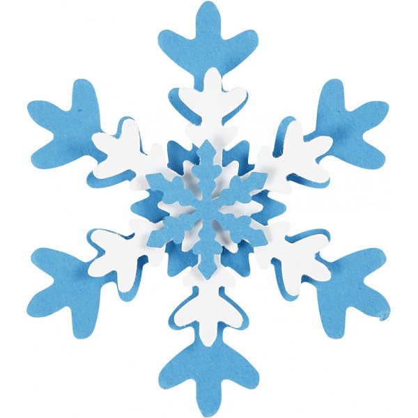 Layer-on-layer-lvistys - Snowflake - 3 kpl