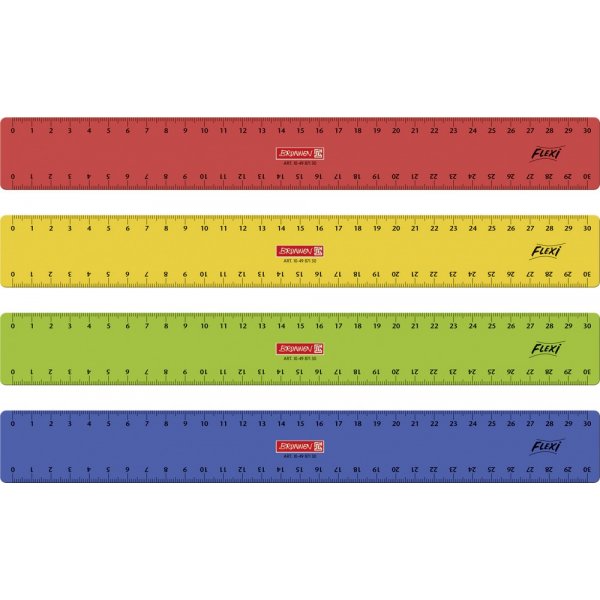 Viivain Flexi setti - 30 cm