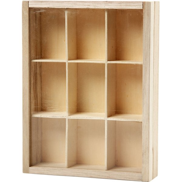 Laatikko, jossa lokerot ja suojakansi