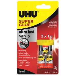Superglue Mini 3kpl UHU - 1g Superglue Mini 3kpl UHU - 1g
