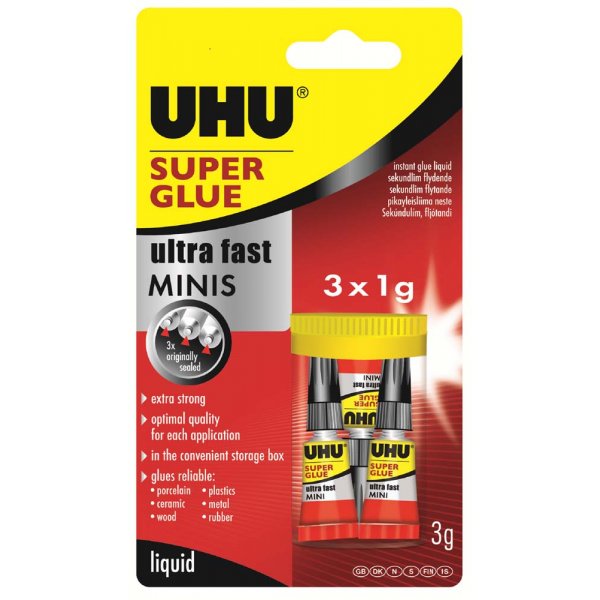 Superglue Mini 3kpl UHU - 1g