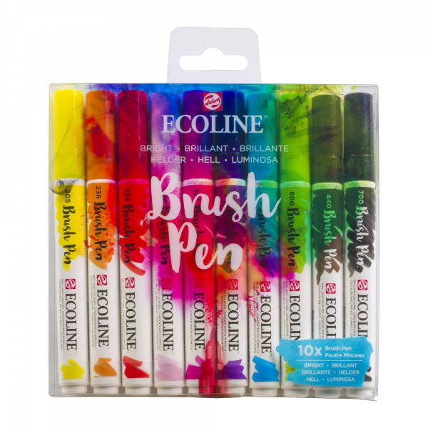 Ecoline Brush Pen 10 kpl - Kirkas