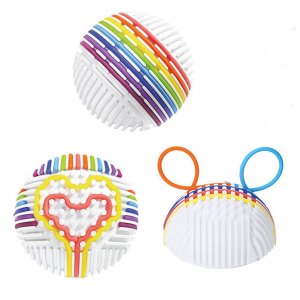 Aktiviteettipallo fidget-lenkill� � 11 cm silikoni - 16 kpl