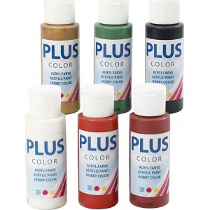 Plus Color Hobby maali - Jouluvärit - 6 x 60 ml Plus Color Hobby maali - Jouluvärit - 6 x 60 ml