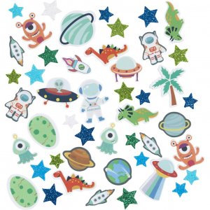 Vaahtomuovitarrat T�hti UFO Dinosaurus 13-40 mm Sininen/Harmaa 150 kpl