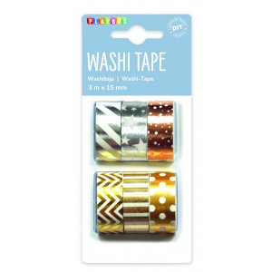 Washitape Metal 6 kpl