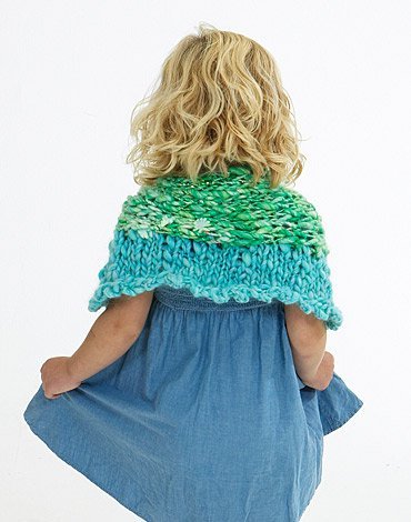 Neulekuvio - Neulottu poncho ja hattu