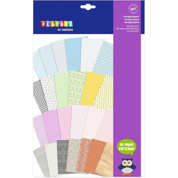 Itseliimautuva designpaperi - 25 arkkia
