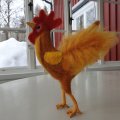 Asiakaskuva Huovutusvilla - punainen sekoitettu 50 g Merinovilla superhienoa