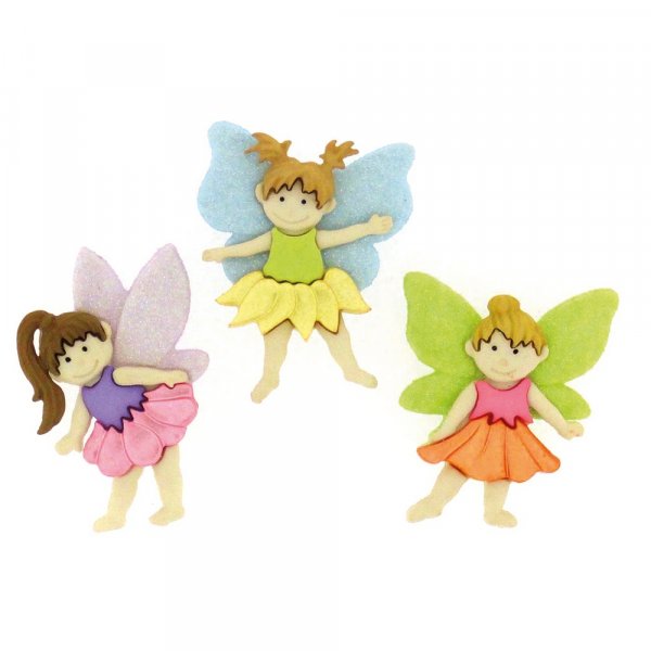 Monivriset napit 20x33 - 25x30 mm - Flower Fairy