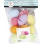 Muovinen muna - 2-osainen - pastellivrit - K6 cm - 12 kpl