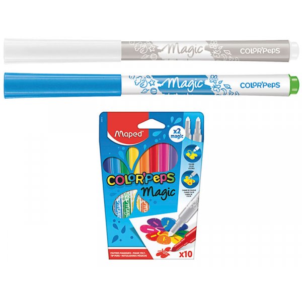 Kuitukynsetti - Maped - ColorPeps 10 kpl taikakuitukyni + 2 taikakyn