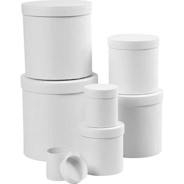 Tuhka - valkoinen - pyöreä - 7 kpl Tuhka - valkoinen - pyöreä - 7 kpl