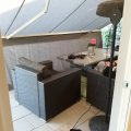 Asiakaskuva Kannertettu markiisikangas - Kannertettu tummanharmaa - 130 cm
