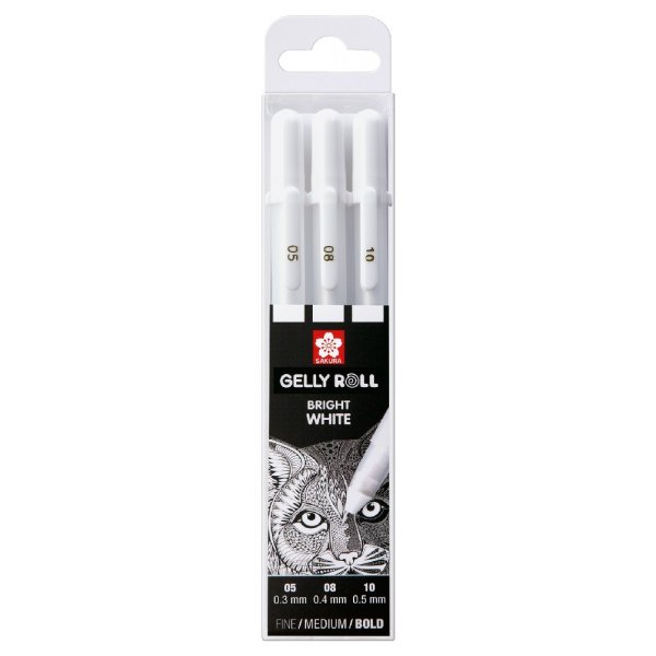 Geelikynt Sakura Gelly Roll - 3 kyn (valkoinen 50,08,10)