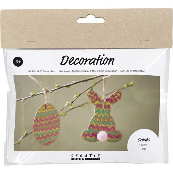 Mini DIY Kit -koristelu, muna ja kani
