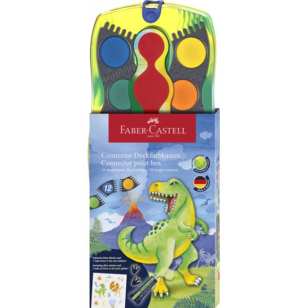 Värisetti - Faber-Castell - Liitinvärilaatikko - Dinosaur - 12 väriä