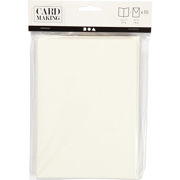 Postikortti kirjekuorella - luonnonvalkoinen - 12,5 x 17,5 cm - 10 kpl Postikortti kirjekuorella - luonnonvalkoinen - 12,5 x 17,5 cm - 10 kpl