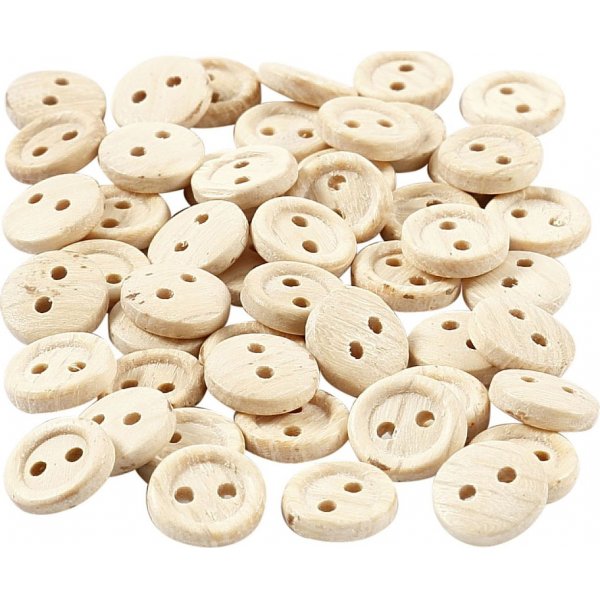 Puiset napit 8 mm - 50 kpl