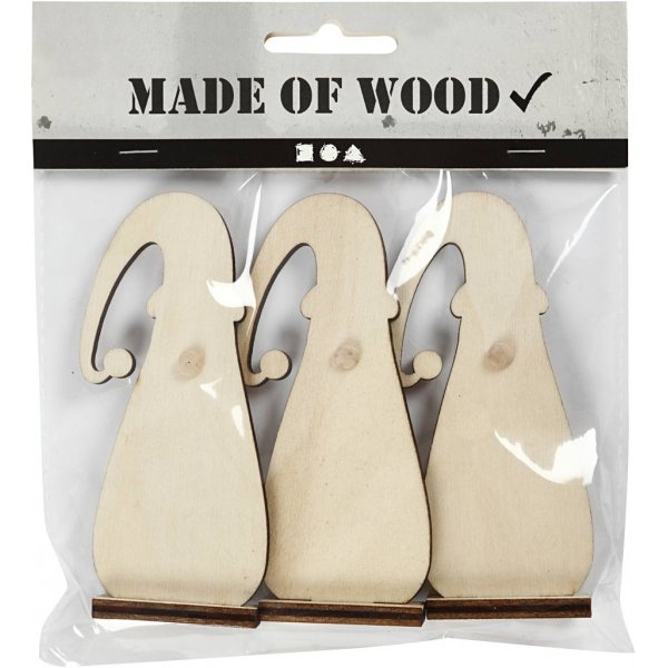 Puinen Joulupukki - 3 kpl