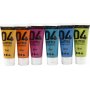 Koulumaali - Akryyli - Glitter - sekavrit - 6 x 20 ml