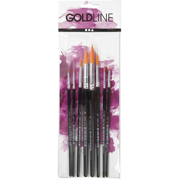 Gold Line siveltimet - ei. 0+1+2+4+8+12+18+22 - pyöreä - 8 kpl Gold Line siveltimet - ei. 0+1+2+4+8+12+18+22 - pyöreä - 8 kpl