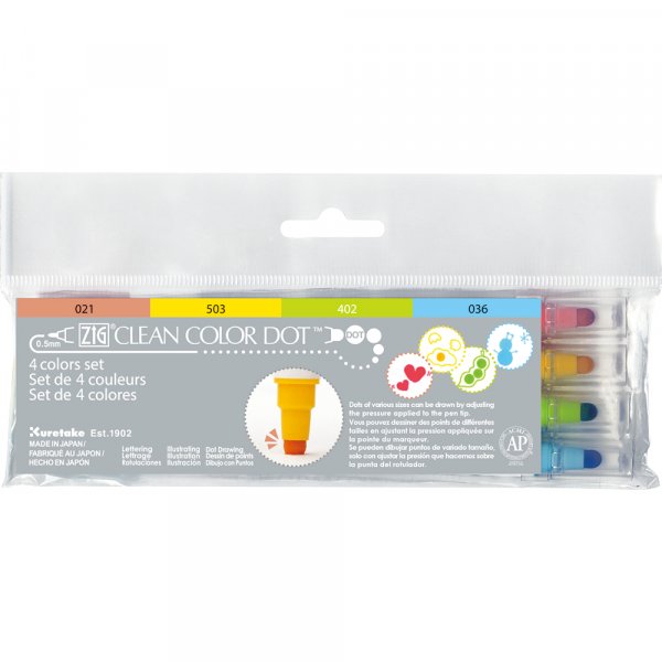 Pivkirjakyn ZIG Clean Color Dot - 4 vri