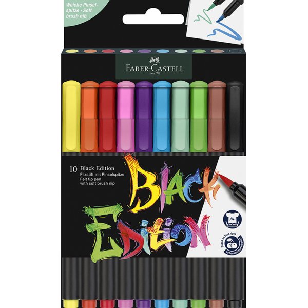 Vrikynsetti - Faber-Castell - Redline Brush lyijykynt - Black Edition setti