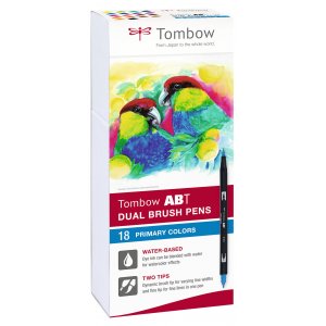Tombow ABT Dual Brush -kyn� Basic 1, 18 kpl