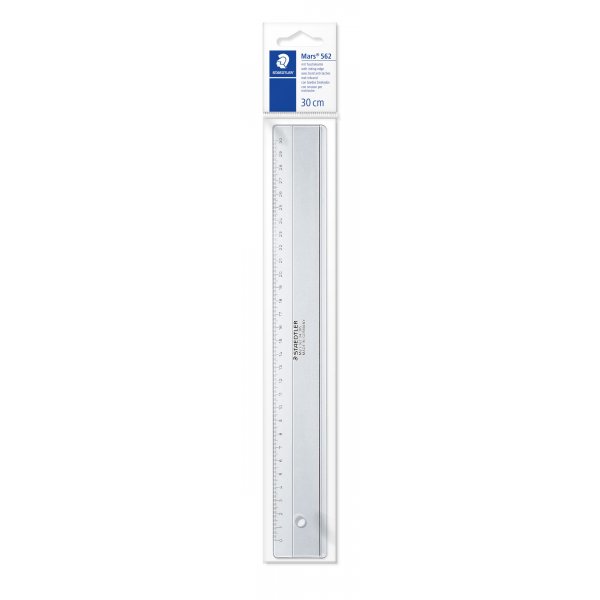 Muovinen viivain Mars Transparent Grey