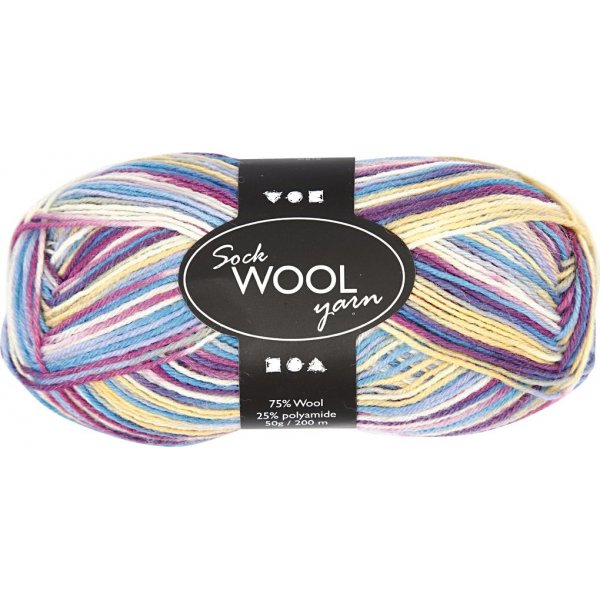 Sukkalanka - violetti/vaaleanpunainen harmonia - 50 g