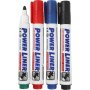Valkotaulumerkit 4 mm - sekavrej - 4 kpl