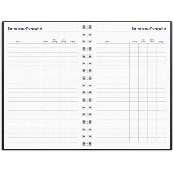 Kalenteri 24/25 - Pieni opiskeluvuosi - Perusmusta muovi