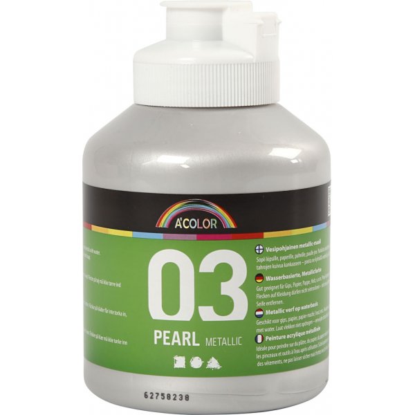 Koulumaali Akryyli - Metalli - hopea - metalli - 500 ml