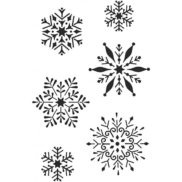 Stensiili - lumihiutale - A4