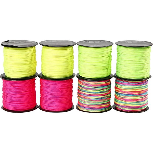 Solmionauha - neonvihre - neonpinkki - neonkeltainen - neonsekoitus - 8 x 28 m