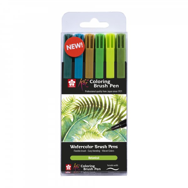Harjakyn Sakura Koi Coloring Brush 6 kyn - Kasvitieteellinen