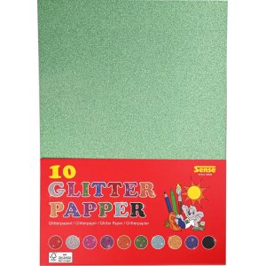Glitterpaperi FSC� A4 - 10 v�ri�